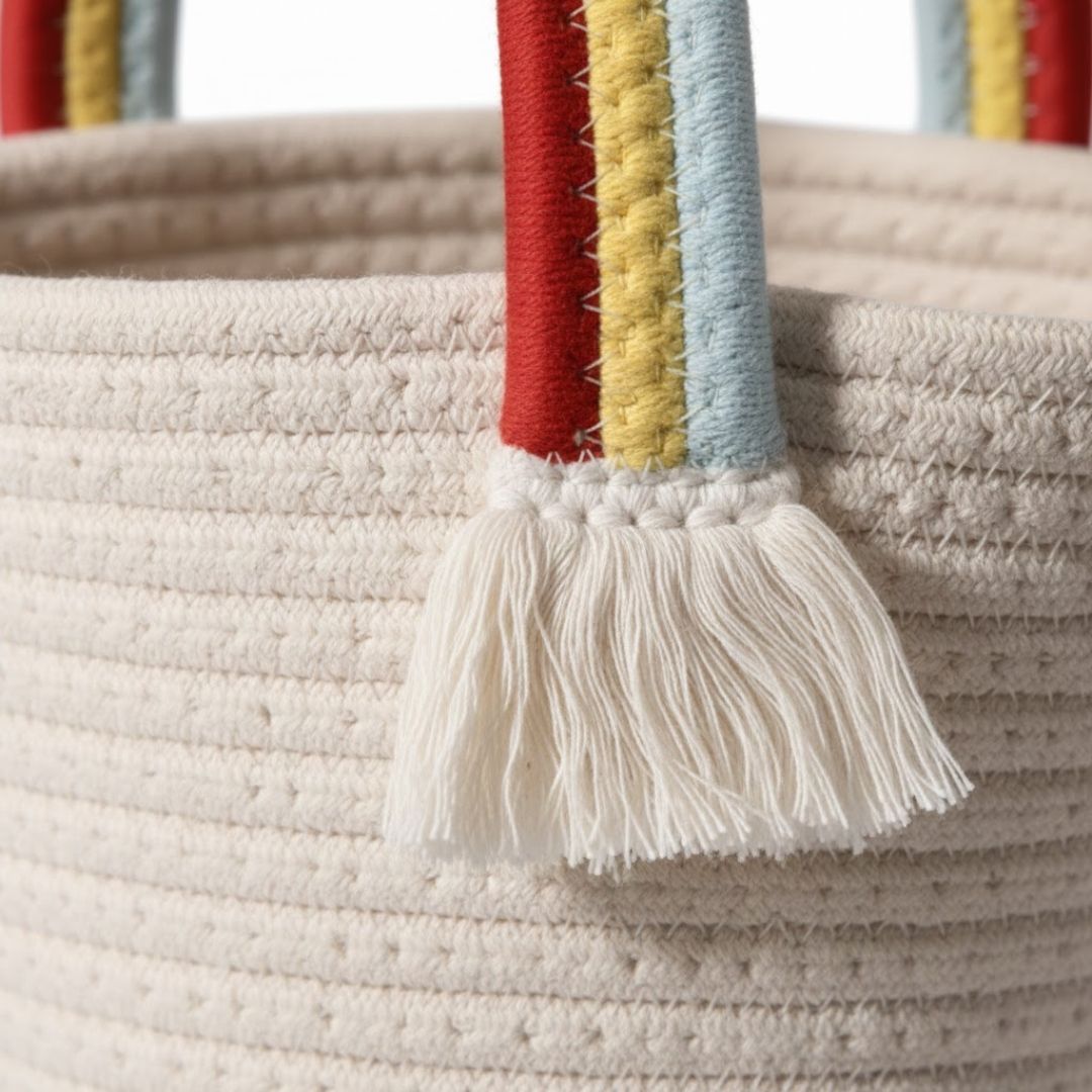 Handbag with Rainbow Handles for Eco-Friendly Style